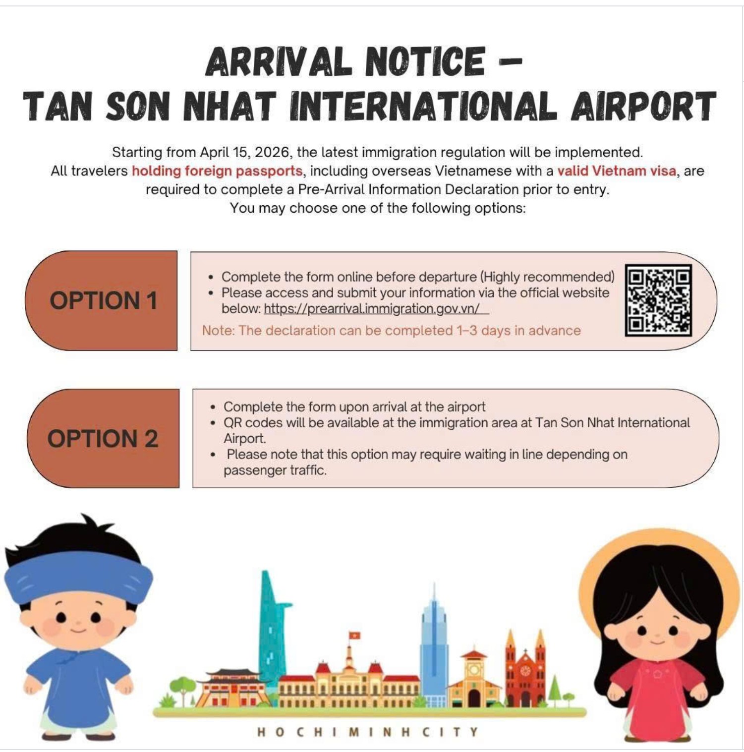 Online Arrival Declaration Required