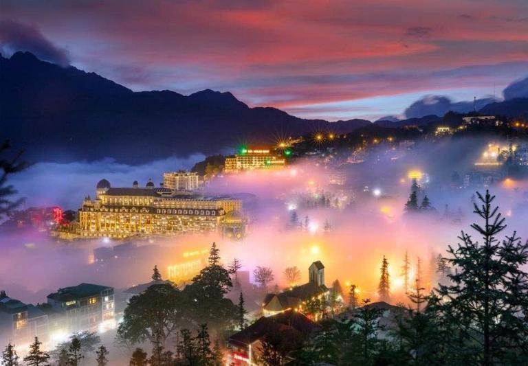 Sapa Town at Night