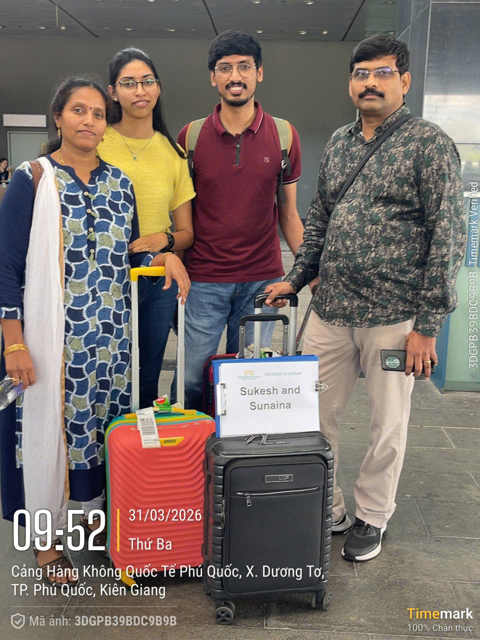 Mr. Sukesh and Family at Phu Quoc International Airport