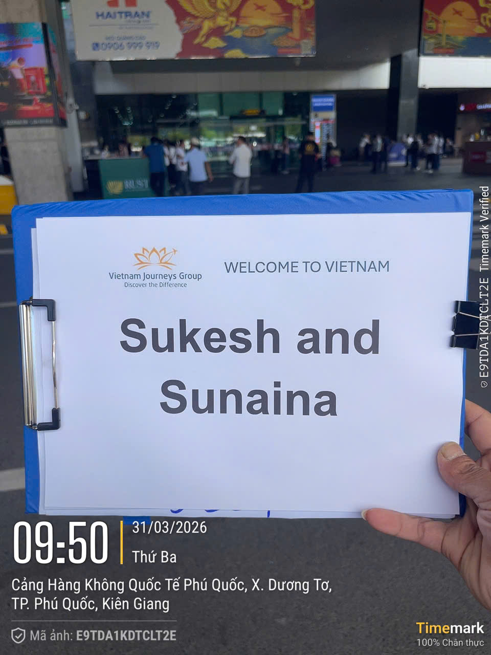 Airport Pickup at Phu Quoc International Airport for Mr. Sukesh's Family