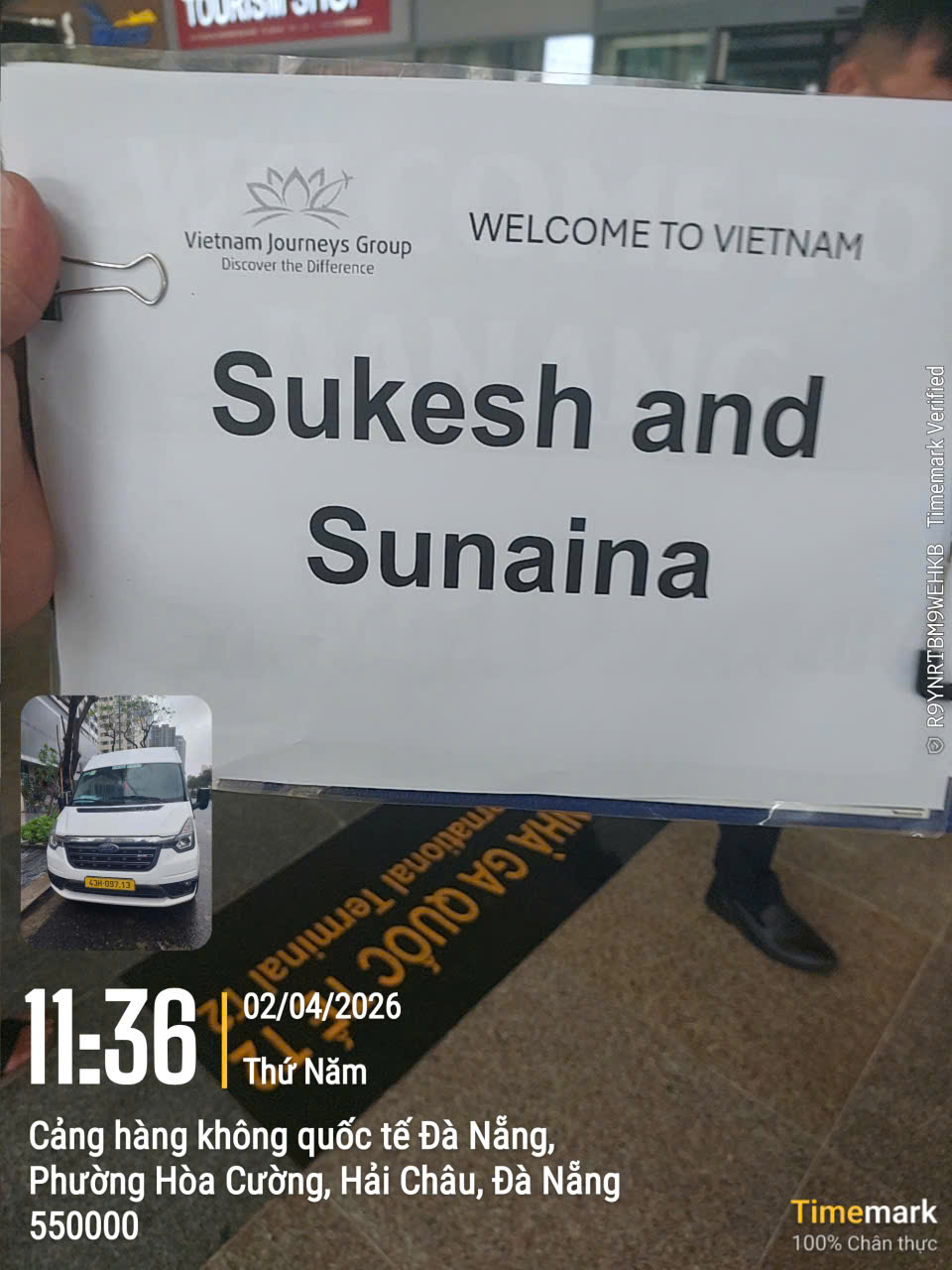 Welcome Mr. Sukesh and Family at Da Nang Airport