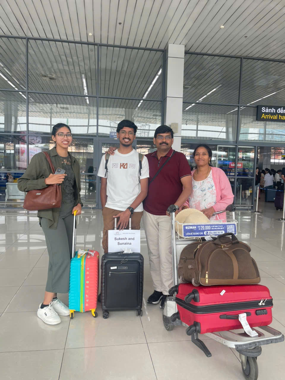 Mr. Sukesh and Family for airport pickup